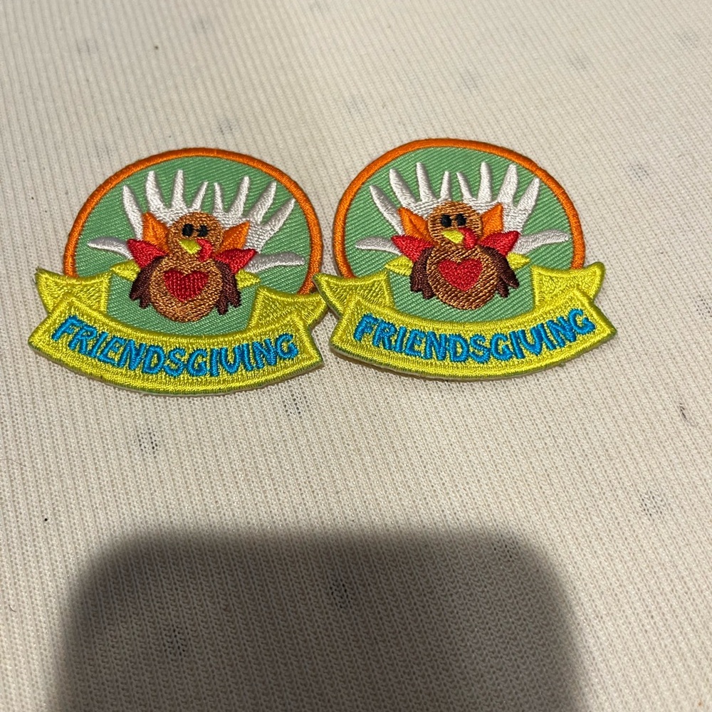 Friendsgiving Turkey Patches - Green and Yellow
